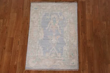Vegetable Dye Oushak Handmade Rug 2x3