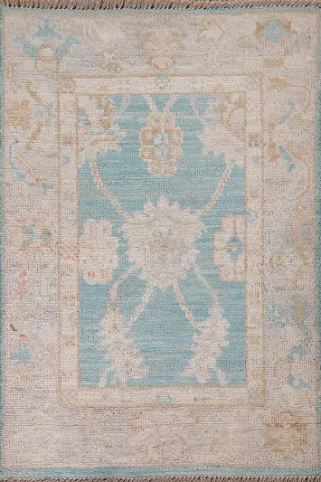 Turkish Wool Oushak Vegetable Dye Rug 2x3