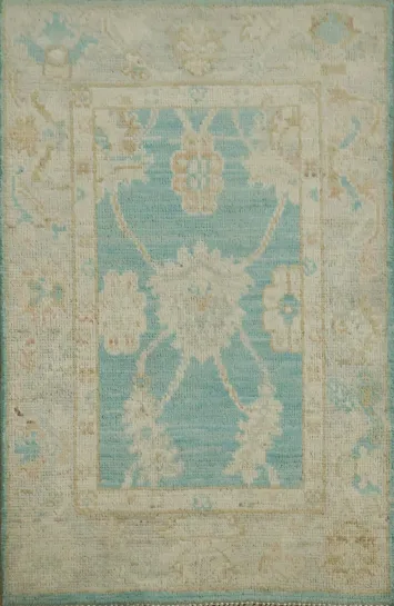 Turkish Wool Oushak Vegetable Dye Rug 2x3