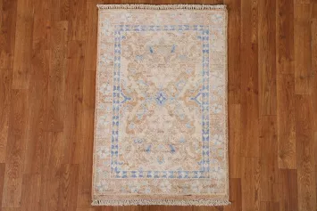 Geometric Wool Oushak Handmade Rug 2x3
