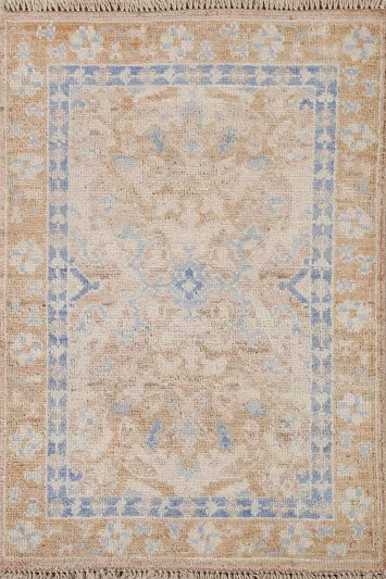 Turkish Wool Oushak Vegetable Dye Rug 2x3
