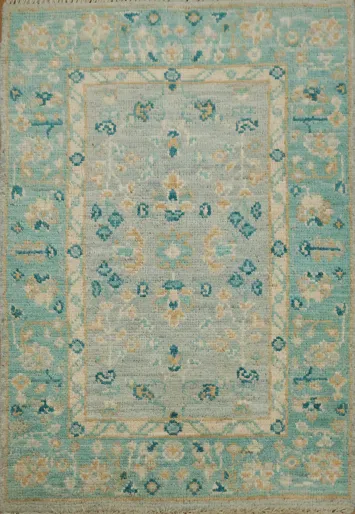 Turkish Wool Oushak Vegetable Dye Rug 2x3