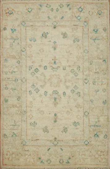 Turkish Wool Oushak Vegetable Dye Rug 2x3