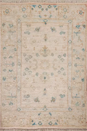 Turkish Wool Oushak Vegetable Dye Rug 2x3