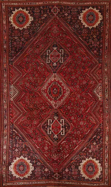 Vegetable Dye Shiraz Persian Area Rug 5x9