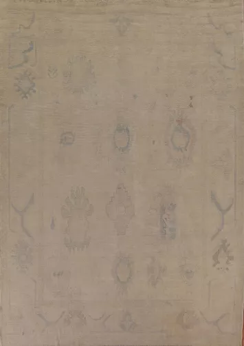 Vegetable Dye Oushak Turkish Area Rug 9x11