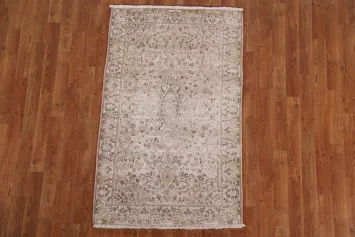 Distressed Wool Kerman Persian Rug 3x5