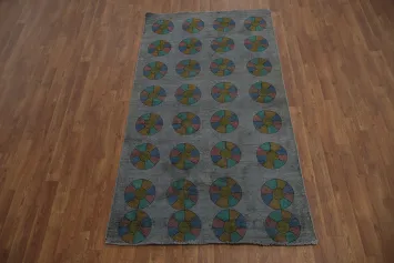 Artistic Circular Patterns on Tabriz Persian Area Rug 4x6