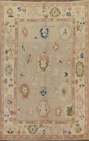 Vegetable Dye Oushak Area Rug 6x10