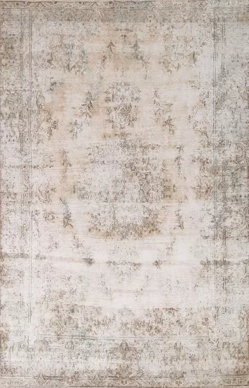 Distressed Kerman Persian Area Rug 6x9