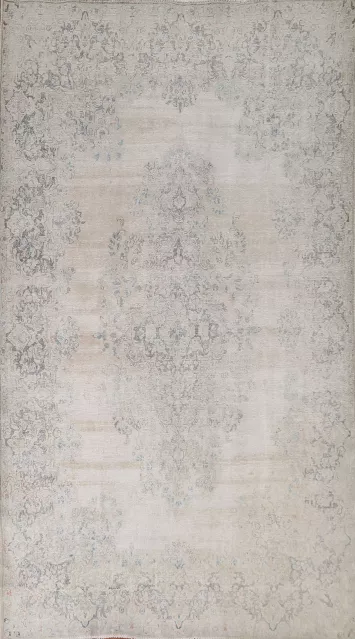 Distressed Muted Kerman Persian Area Rug 6x10