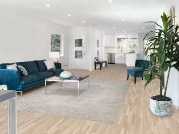 Distressed Muted Kerman Persian Area Rug 6x10