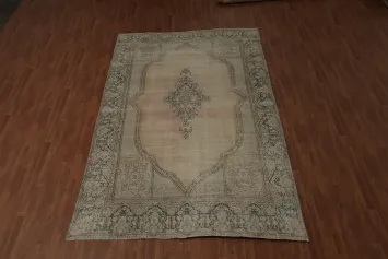 Classic Distressed Kerman Persian Area Rug 8x12 for Elegant Interiors