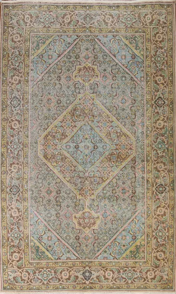 Distressed Over-Dyed Tabriz Persian Area Rug 7x10