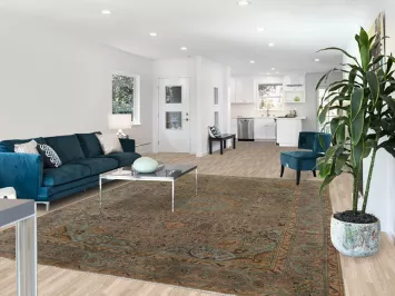 Over-Dyed Kashan Persian Area Rug 8x11