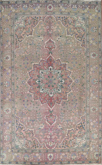 Distressed Tabriz Persian Area Rug 6x10