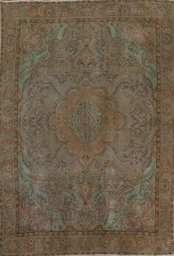 Over-Dyed Tabriz Persian Area Rug 9x13