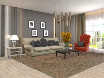 Traditional Mashad Persian Area Rug 9x12