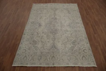 Distressed Tabriz Persian Area Rug 7x10