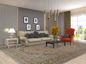 Traditional Kashan Persian Area Rug 10x14