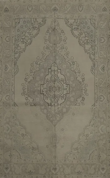 Rustic Muted with This Ornamental Beige and Blue Area Rug 6x10