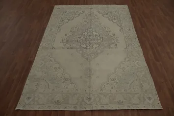 Rustic Muted with This Ornamental Beige and Blue Area Rug 6x10