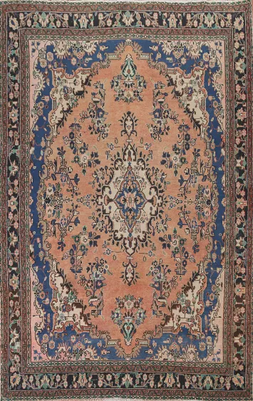 Vintage Wool Hamedan Persian Area Rug 8x11