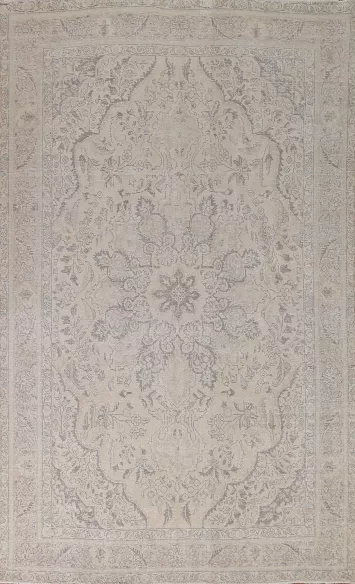 Muted Vintage Tabriz Persian Area Rug 6x10