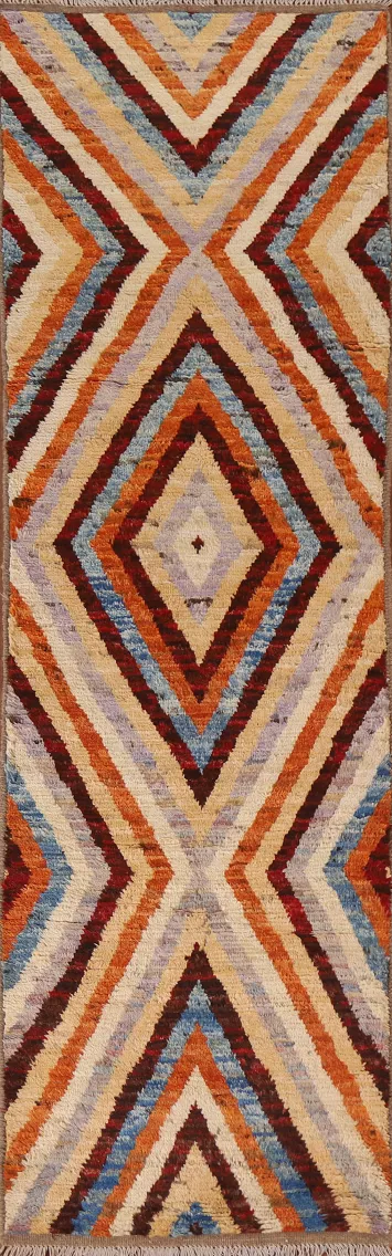 Geometric Moroccan Runner Rug 3x10