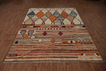 Versatile Moroccan Area Rug 9x12 with Intricate Geometric Motifs