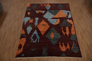 Trendy Abstract Moroccan Area Rug 10x13 for Stylish Home Decor