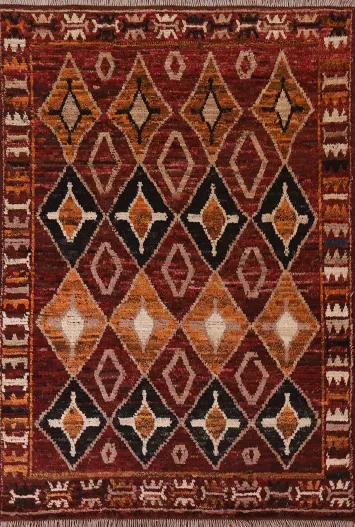All-Over Geometric Moroccan Area Rug 6x8