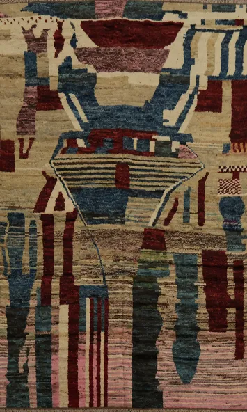 Dynamic Moroccan Area Rug 7x10 for Modern Interior Aesthetics