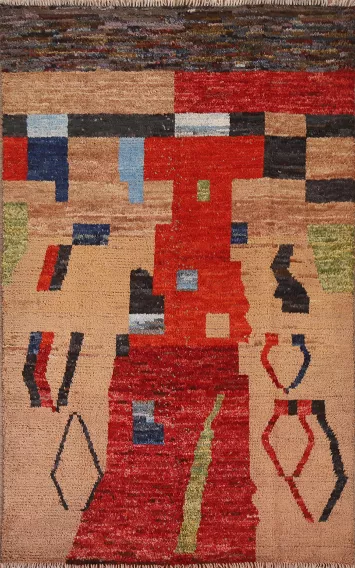 Abstract Moroccan Area Rug 5x8