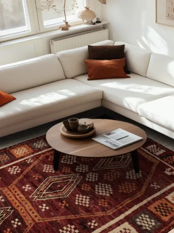 Culturally Inspired Moroccan Area Rug 7x10 Geometric Elegance