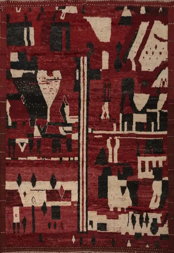 Abstract Moroccan Area Rug 8x10