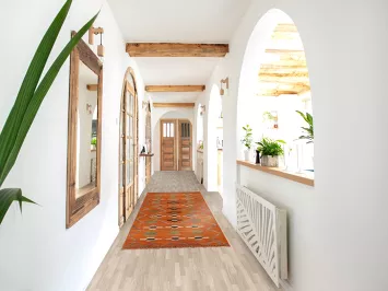 Orange Moroccan Runner Rug 3x10