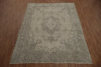 Muted Distressed Tabriz Persian Rug 10x13