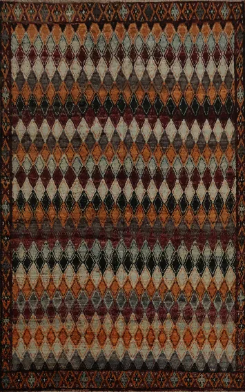 Geometric Moroccan Handmade Area Rug 7x10