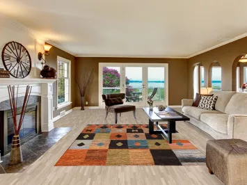 Multi-Colored Moroccan Wool Area Rug 7x10