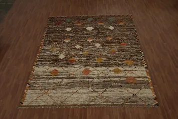 Create Cozy Ambiance with Earth-Toned Moroccan Area Rug 9x12