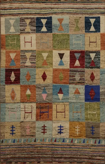 Multi-Color Moroccan Area Rug 10x13 for Contemporary Interiors