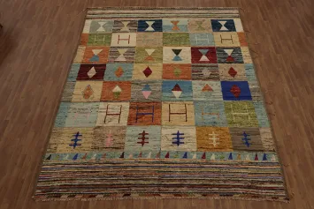 Multi-Color Moroccan Area Rug 10x13 for Contemporary Interiors