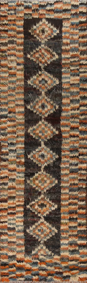 Berber Moroccan Geometric Runner Rug 3x10