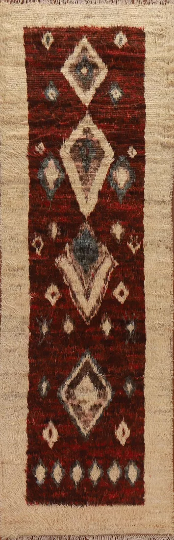 Berber Moroccan Wool Runner Rug 3x10