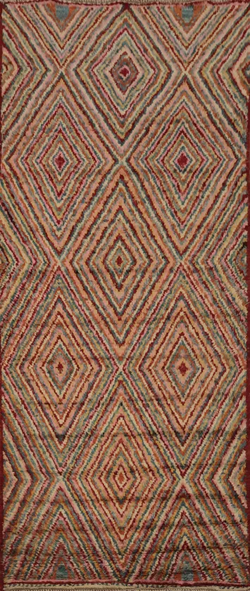 Geometric Moroccan Oriental Runner Rug 3x10