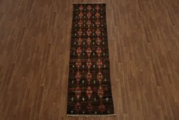 Moroccan Runner Rug 3x9 with Eye-Catching Diamond Motifs