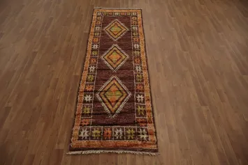 Geometric Moroccan Oriental Runner Rug 3x9