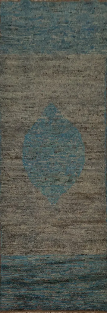 Wool Moroccan Oriental Runner Rug 3x10