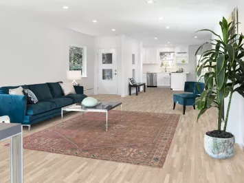 Vintage Geometric Shiraz Persian Area Rug 6x9